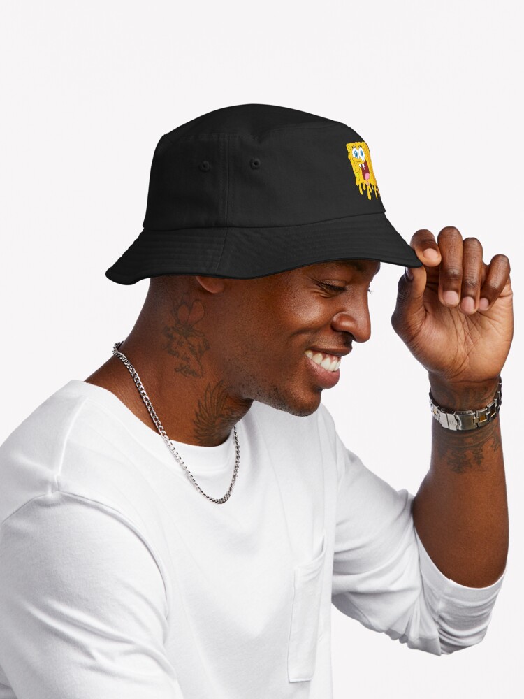 Melting Spongebob Cartoon Face Illustration Bucket Hat - Image 3