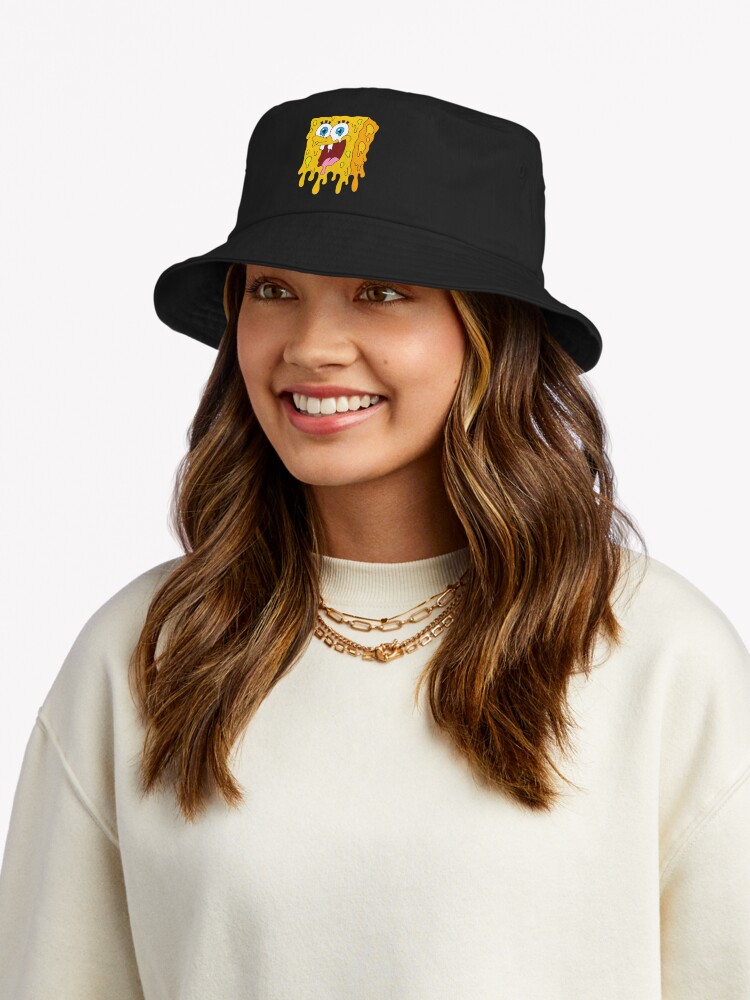 Melting Spongebob Cartoon Face Illustration Bucket Hat - Image 2