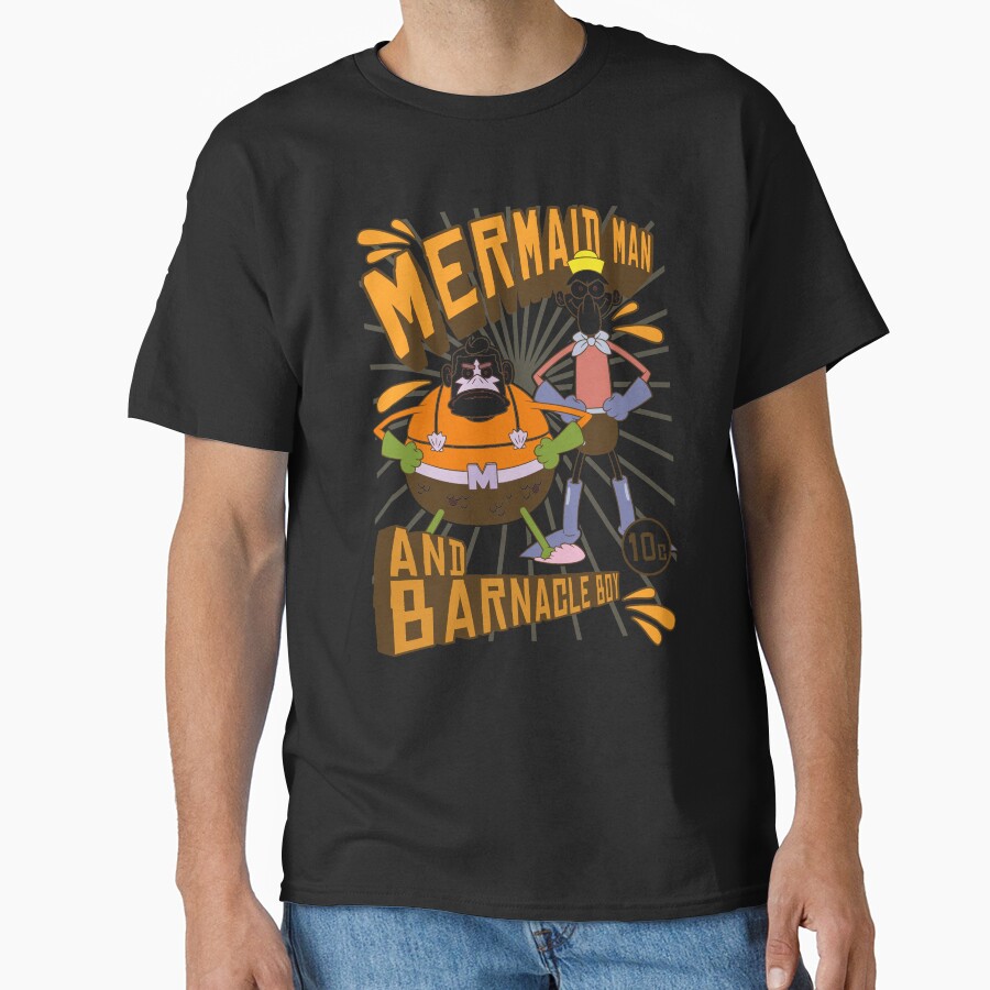 Spongebob Squarepants Mermaid Man And Barnacle Boy T-shirt - Image 2