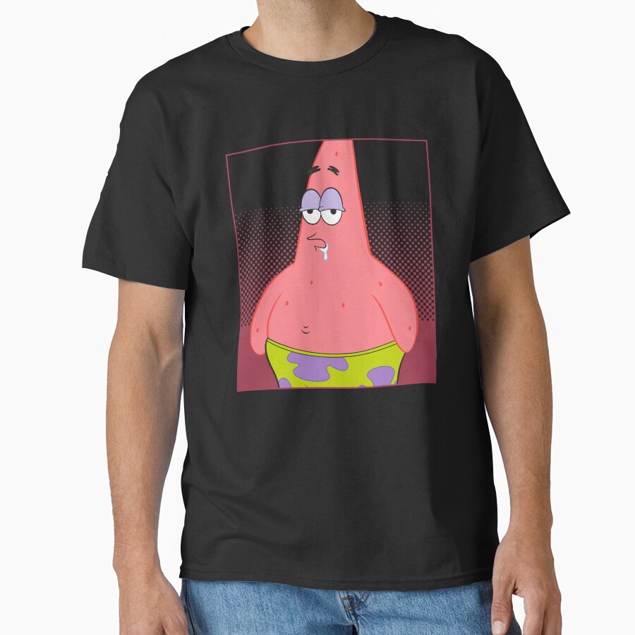 Spongebob Squarepants Drooling Patrick Star Portrait T-shirt