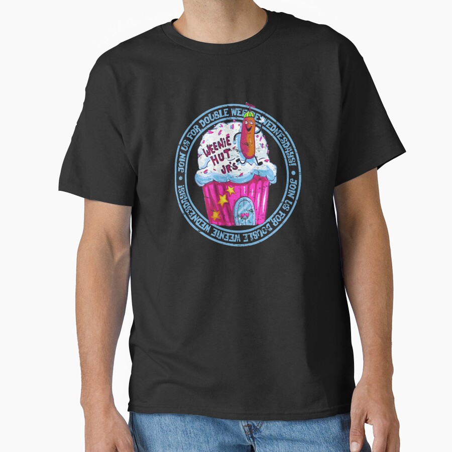 Spongebob Squarepants Weenie Hut Jr S Distressed Logo T-shirt