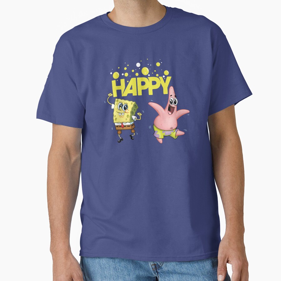 Spongebob Squarepants Happy Dancing Spongebob And Patrick T-shirt - Image 4