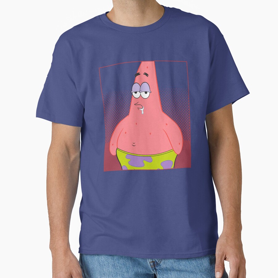 Spongebob Squarepants Drooling Patrick Star Portrait T-shirt - Image 4