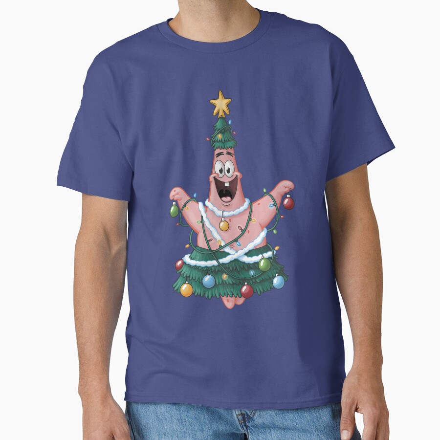Spongebob Squarepants Patrick Star Christmas Tree T-shirt - Image 5