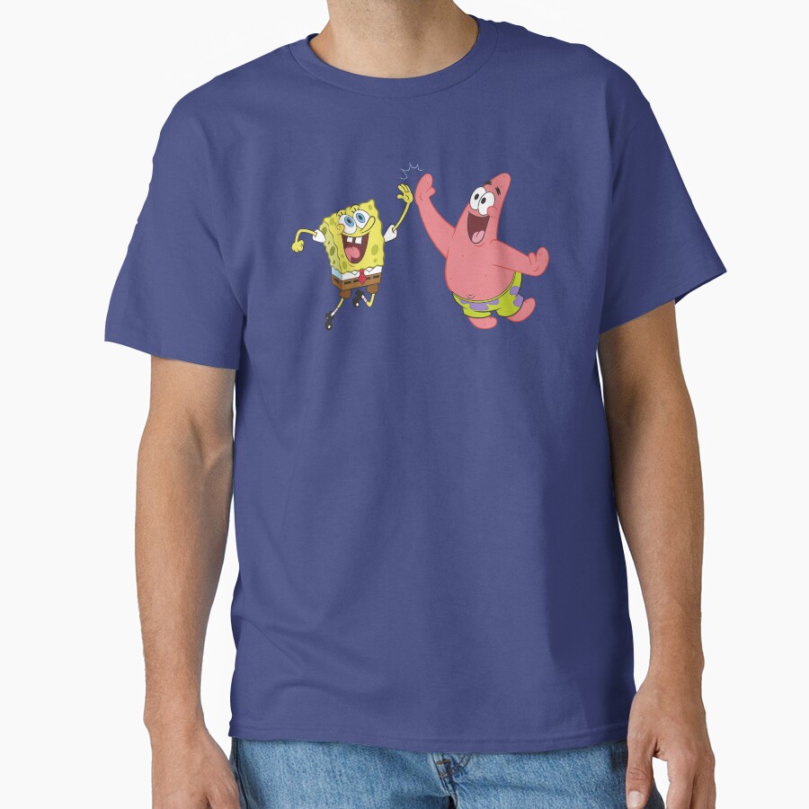 Spongebob Squarepants And Patrick High Five T-shirt - Image 4