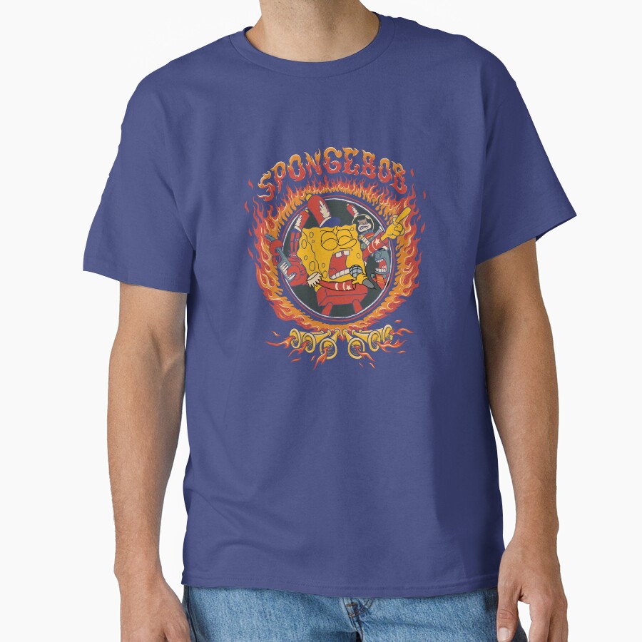 Spongebob Squarepants Fiery Band Poster T-shirt - Image 4