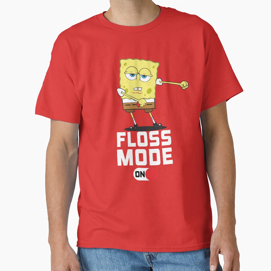 Spongebob Squarepants Floss Mode On Dancing Spongebob T-shirt