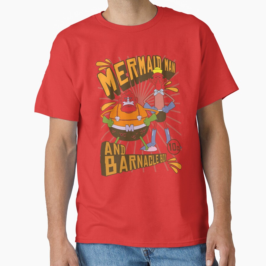 Spongebob Squarepants Mermaid Man And Barnacle Boy T-shirt - Image 5