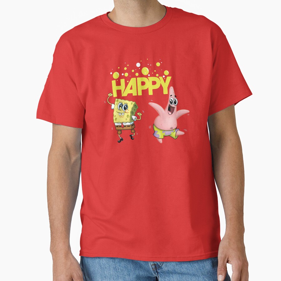 Spongebob Squarepants Happy Dancing Spongebob And Patrick T-shirt - Image 5