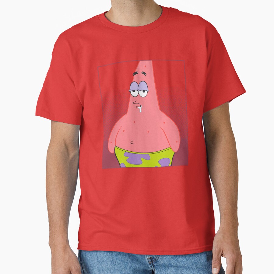 Spongebob Squarepants Drooling Patrick Star Portrait T-shirt - Image 5