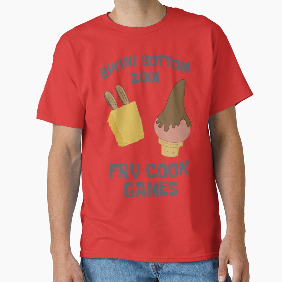 Spongebob Squarepants Bikini Bottom 2001 Fry Cook Games T-shirt - Image 5