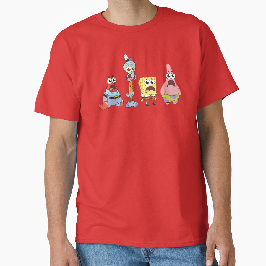 Spongebob Squarepants Cast Group Stare T-shirt - Image 5