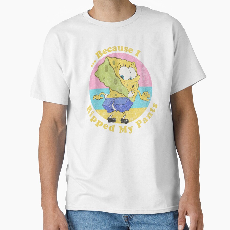 Spongebob Squarepants Because I Ripped My Pants T-shirt - Image 2