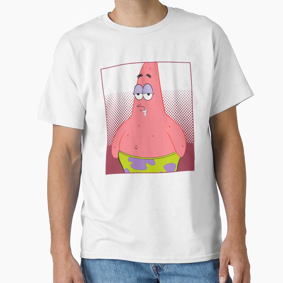 Spongebob Squarepants Drooling Patrick Star Portrait T-shirt - Image 2