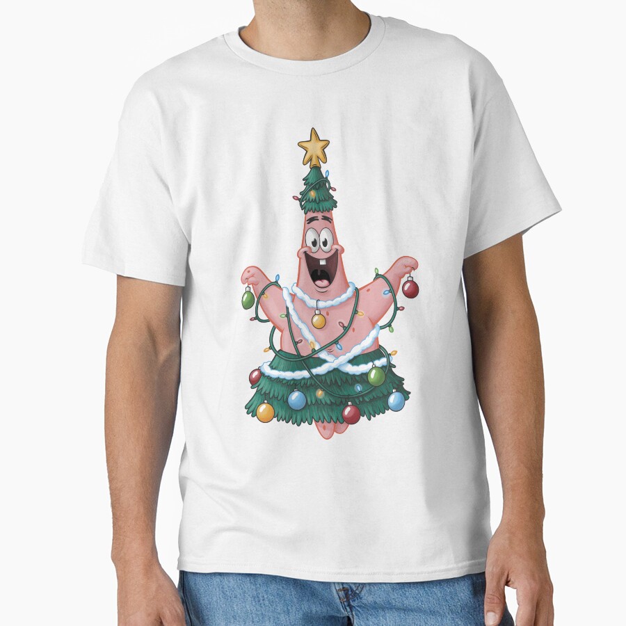 Spongebob Squarepants Patrick Star Christmas Tree T-shirt - Image 2
