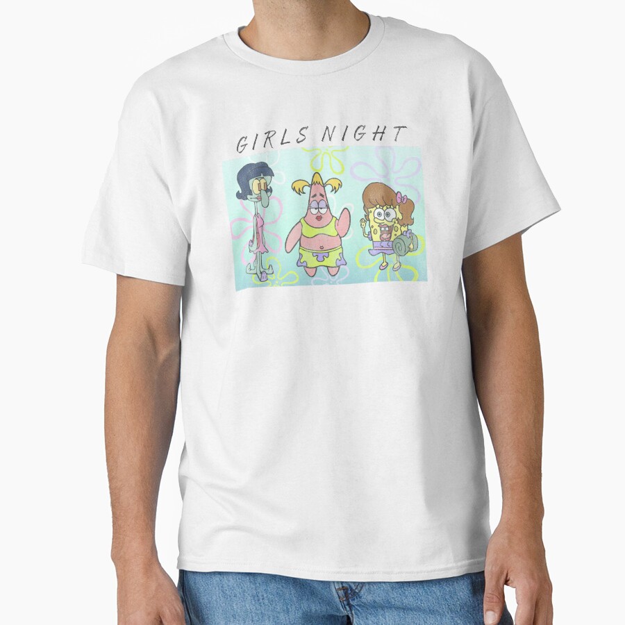 Spongebob Squarepants Patrick Squidward Girls Night T-shirt