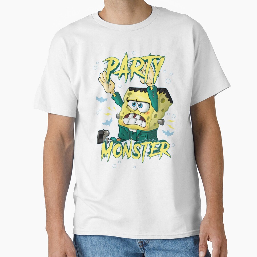 Spongebob Squarepants Halloween Party Monster Frankensponge T-shirt - Image 2
