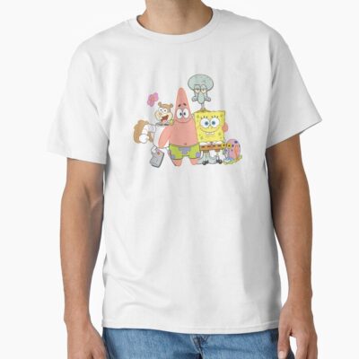 Alternative view of Spongebob Squarepants Happy Group Shot T-shirt