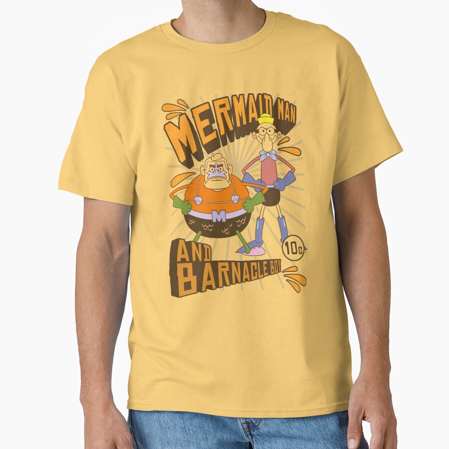 Spongebob Squarepants Mermaid Man And Barnacle Boy T-shirt - Image 6