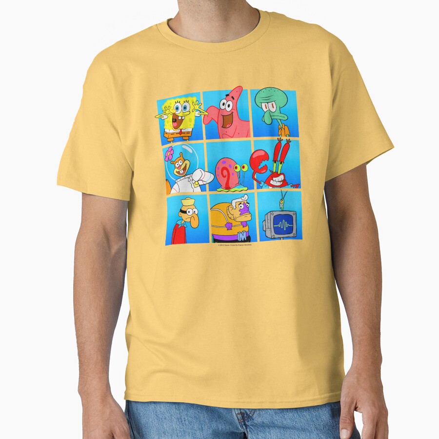 Spongebob Squarepants Group Character Box Up T-shirt - Image 6