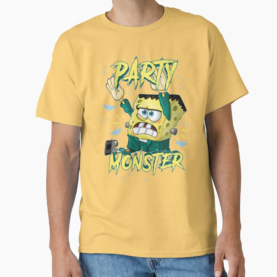 Spongebob Squarepants Halloween Party Monster Frankensponge T-shirt - Image 6