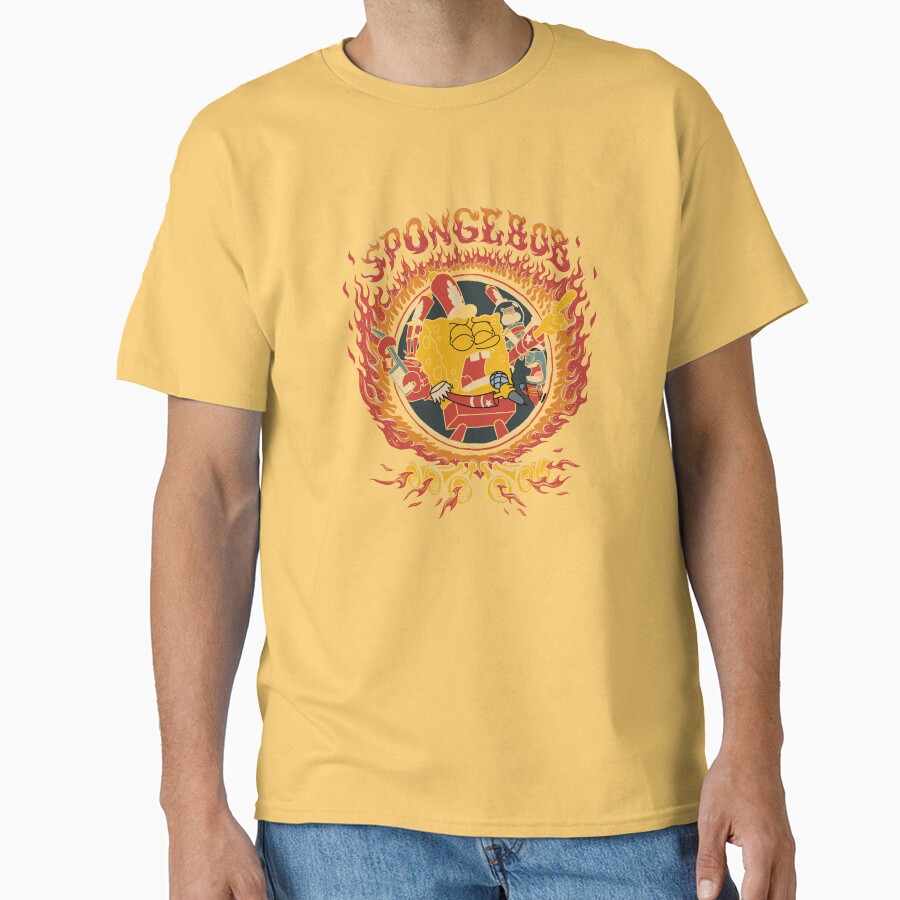 Spongebob Squarepants Fiery Band Poster T-shirt - Image 6