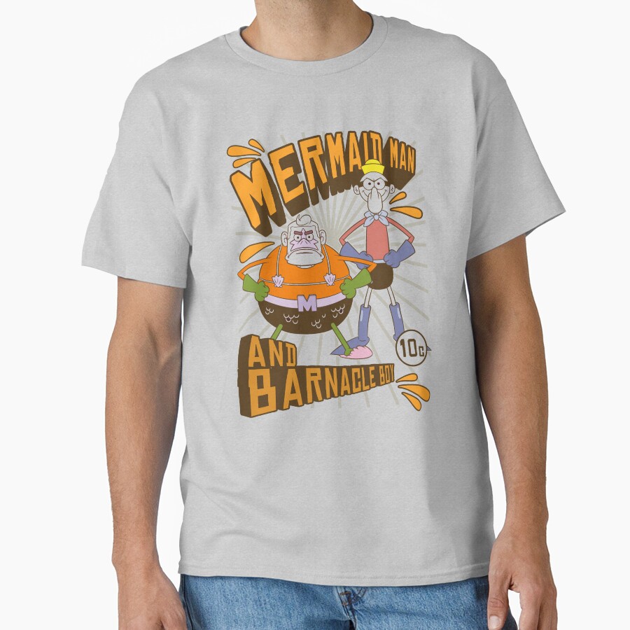 Spongebob Squarepants Mermaid Man And Barnacle Boy T-shirt - Image 3