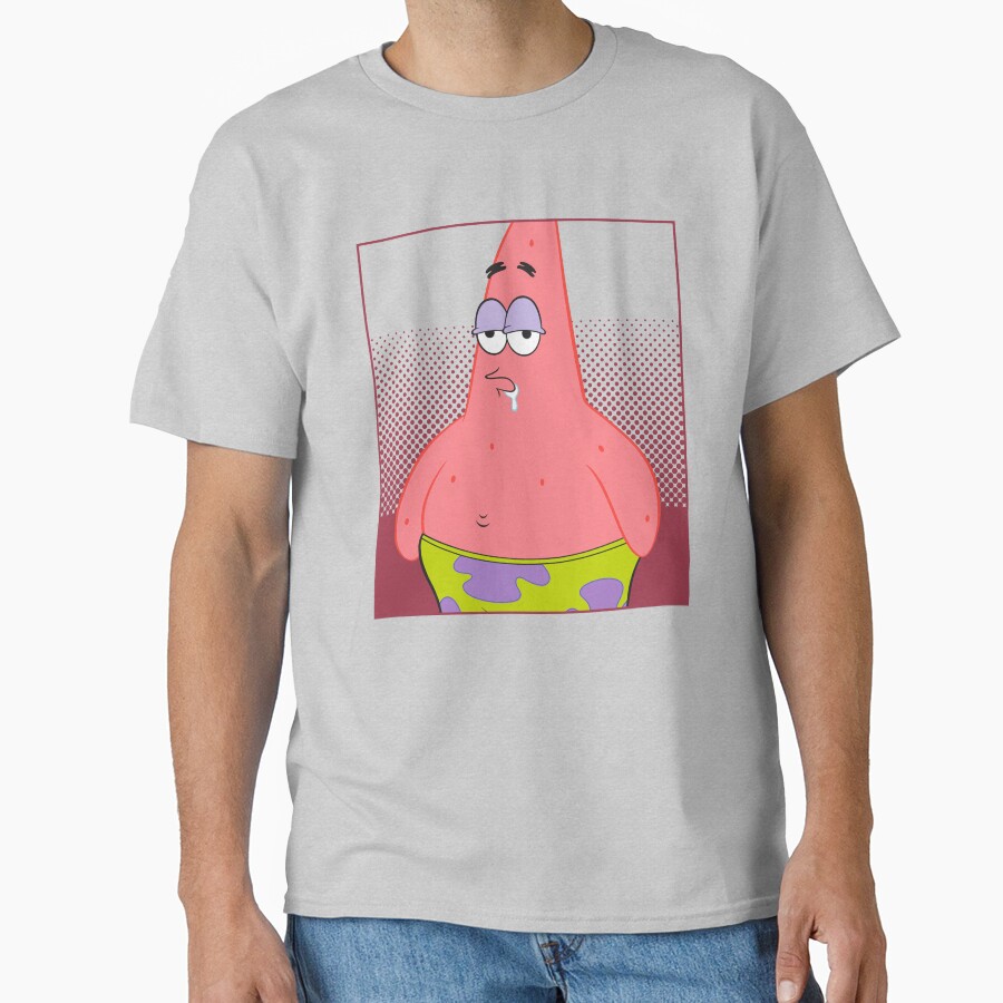 Spongebob Squarepants Drooling Patrick Star Portrait T-shirt - Image 3