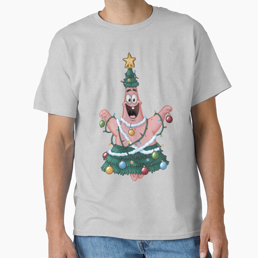 Spongebob Squarepants Patrick Star Christmas Tree T-shirt - Image 4