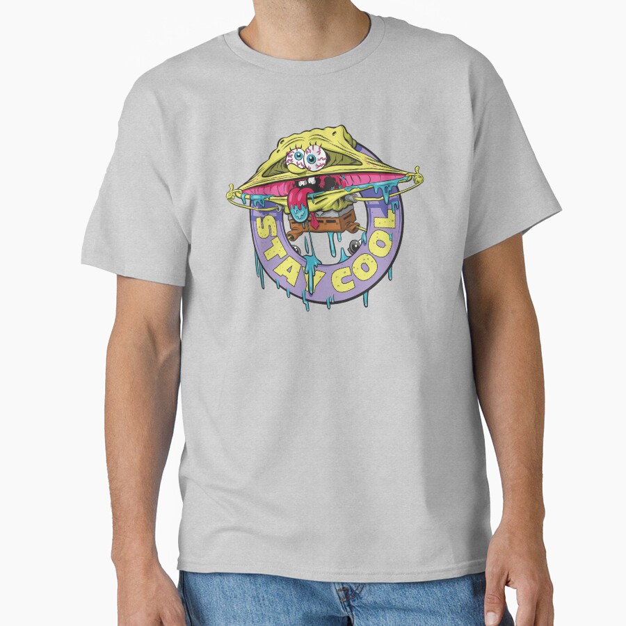 Spongebob Squarepants Stay Cool Drippy Logo T-shirt