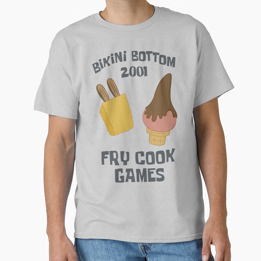 Spongebob Squarepants Bikini Bottom 2001 Fry Cook Games T-shirt - Image 4