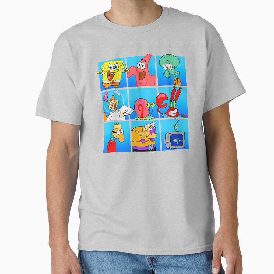 Spongebob Squarepants Group Character Box Up T-shirt