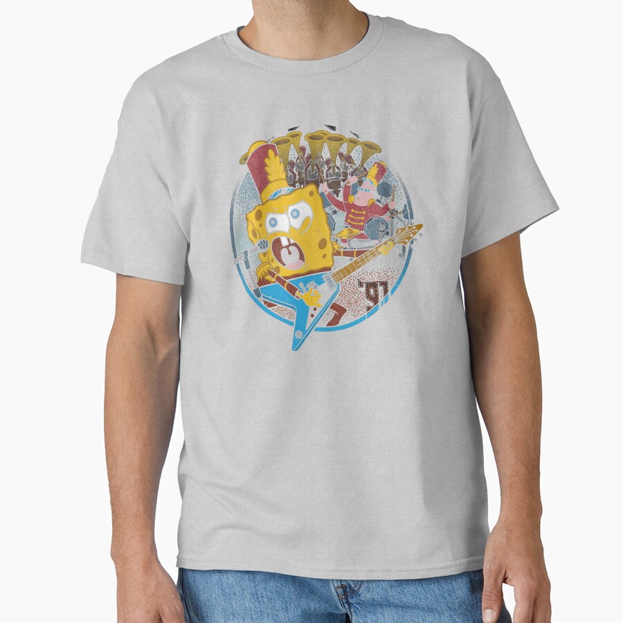 Spongebob Squarepants And Patrick Super Bowl Band T-shirt - Image 3