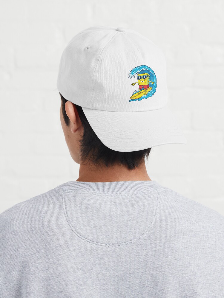Cute Sponge Bob In Sunglasses Water Surfing Gamer Stickers And T Shirts Cap - Image 3
