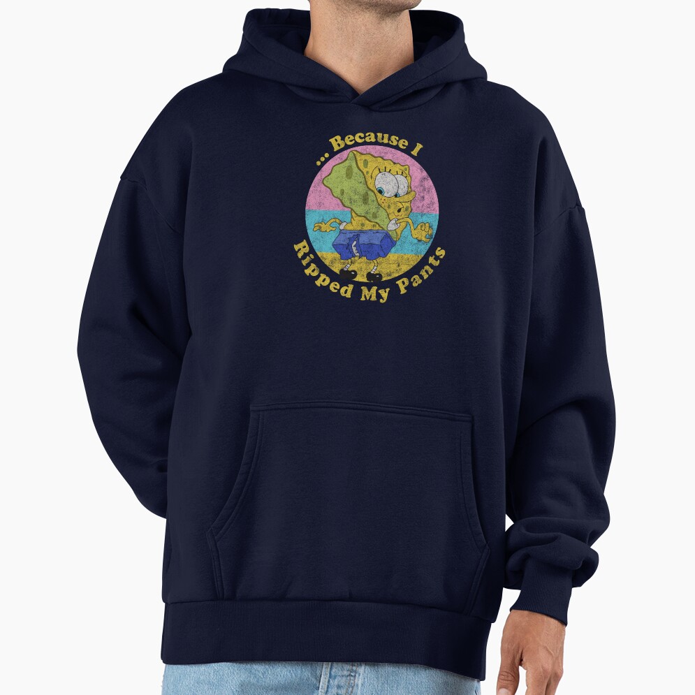 Spongebob Squarepants Because I Ripped My Pants Hoodie - Image 5