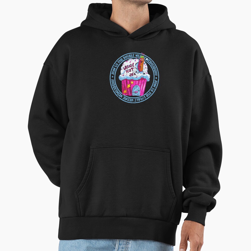 Spongebob Squarepants Weenie Hut Jr S Distressed Logo Hoodie