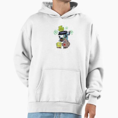 Alternative view of Spongebob Squarepants The Salty Spitoon How Tough Are Ya Hoodie