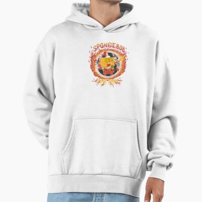Alternative view of Spongebob Squarepants Fiery Band Poster Hoodie