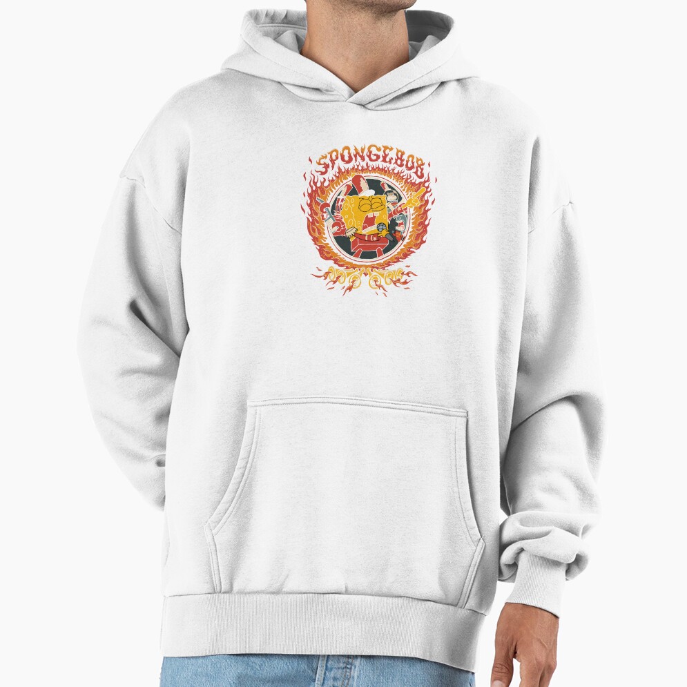 Spongebob Squarepants Fiery Band Poster Hoodie - Image 2