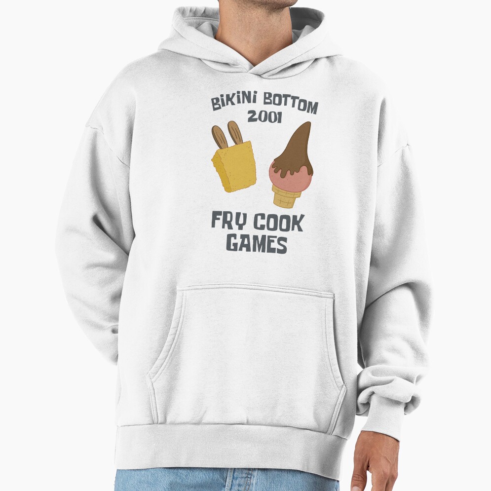 Spongebob Squarepants Bikini Bottom 2001 Fry Cook Games Hoodie - Image 2