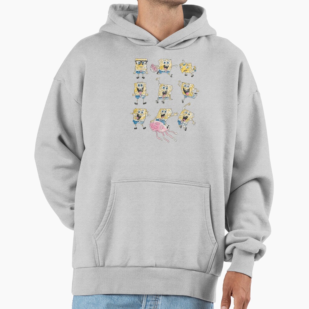 Spongebob Squarepants Emotions Sketch Grid Hoodie - Image 4