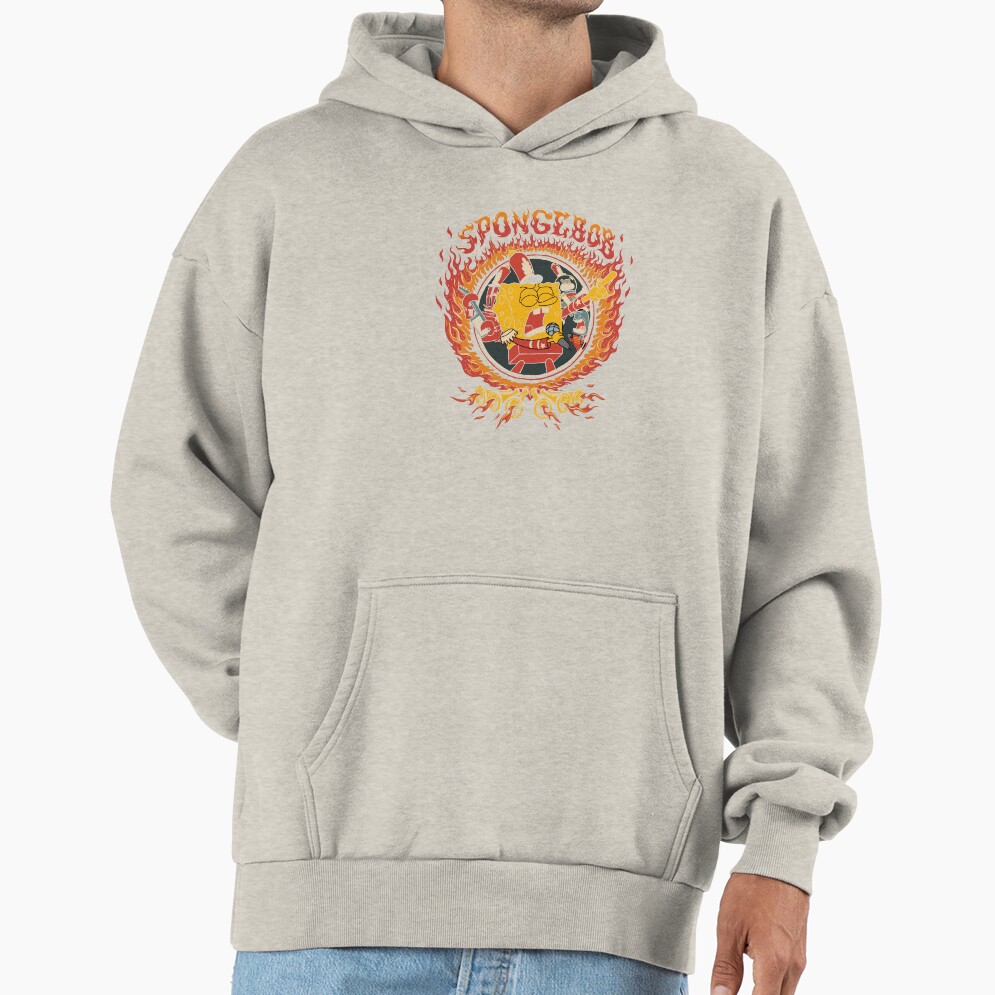 Spongebob Squarepants Fiery Band Poster Hoodie - Image 3