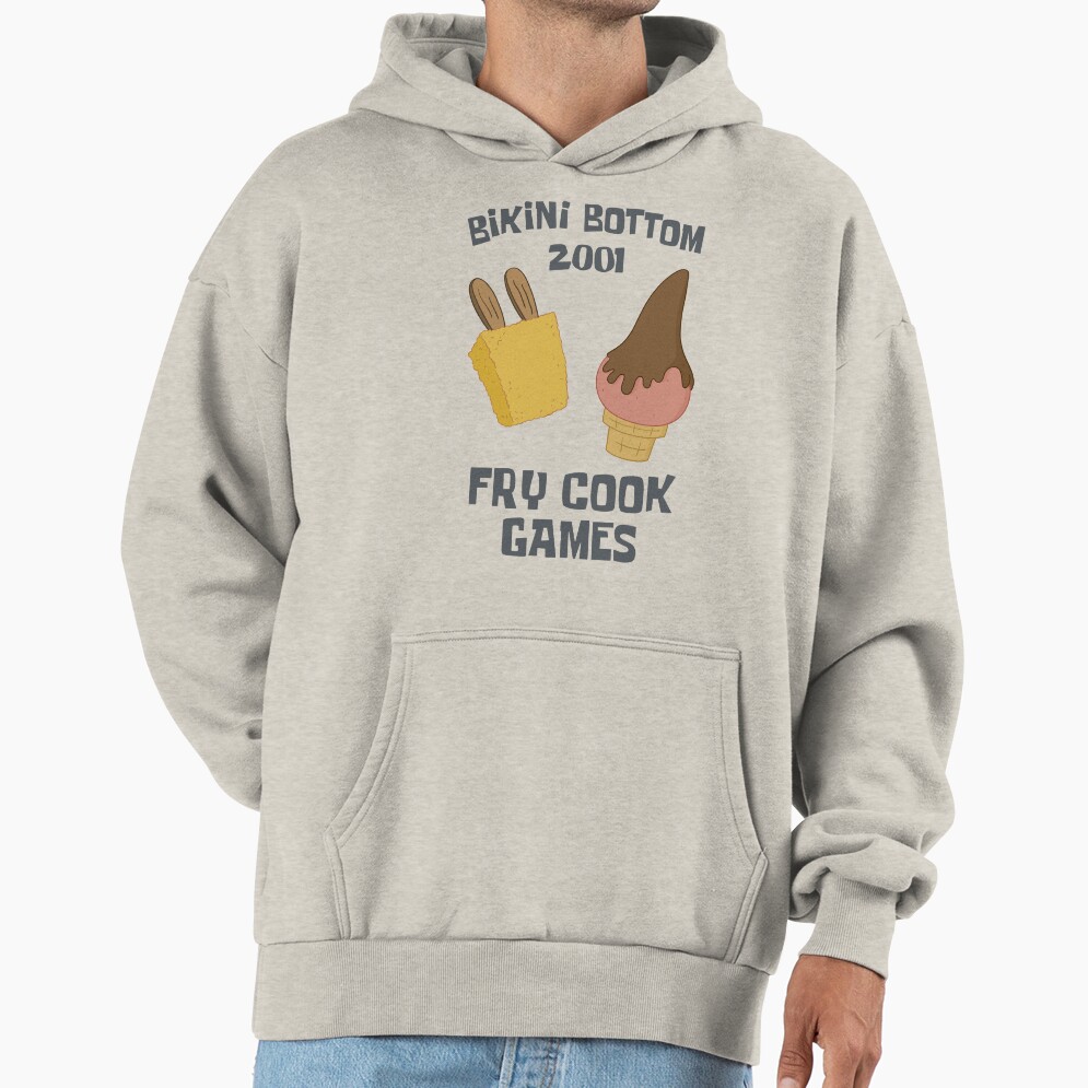 Spongebob Squarepants Bikini Bottom 2001 Fry Cook Games Hoodie