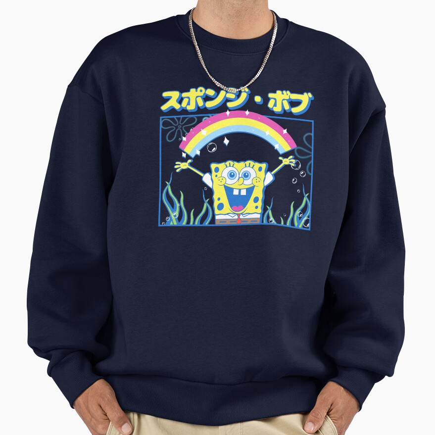 Spongebob Squarepants Kanji Spongebob Sweatshirt - Image 5