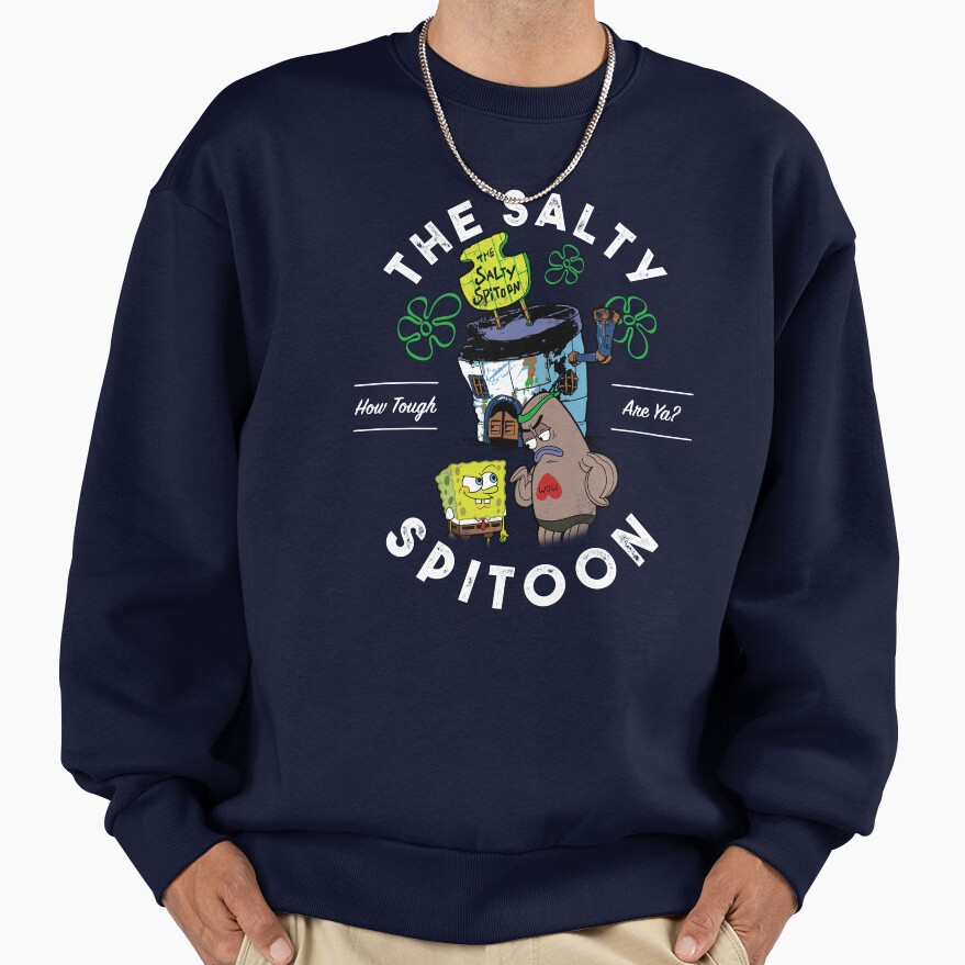Spongebob Squarepants The Salty Spitoon How Tough Are Ya Sweatshirt - Image 5