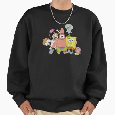 Alternative view of Spongebob Squarepants Happy Group Shot Sweatshirt