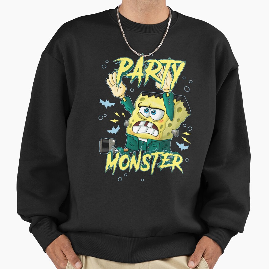 Spongebob Squarepants Halloween Party Monster Frankensponge Sweatshirt