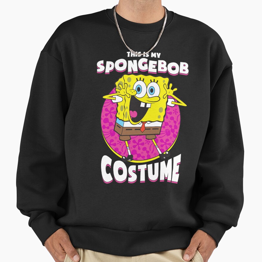 Spongebob Squarepants Halloween This Is My Spongebob Costume Sweatshirt - Image 3