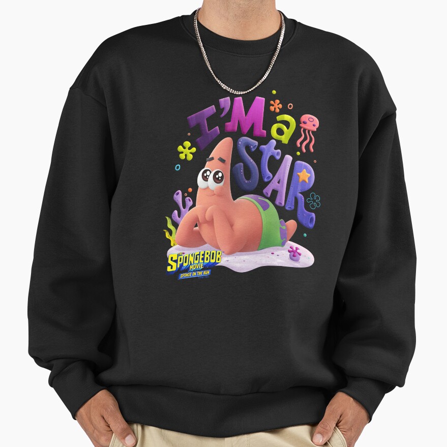 The Spongebob Squarepants Movie Patrick I M A Star Sweatshirt - Image 3