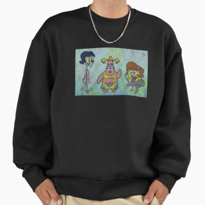 Alternative view of Spongebob Squarepants Patrick Squidward Girls Night Sweatshirt